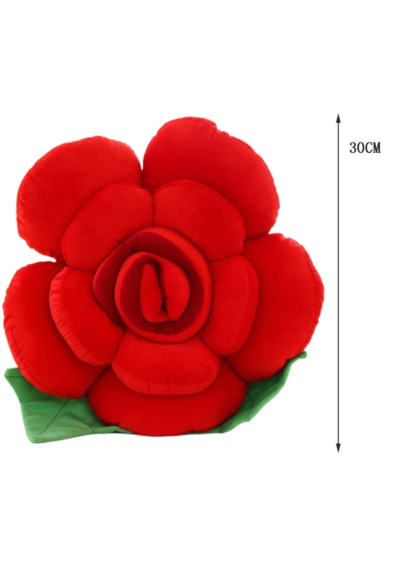 30 CM Cute Simulation Flower Plush Toy Versatile Soft Stuffed Doll For Girls And Boys All Ages Gift (Red) - Image 2